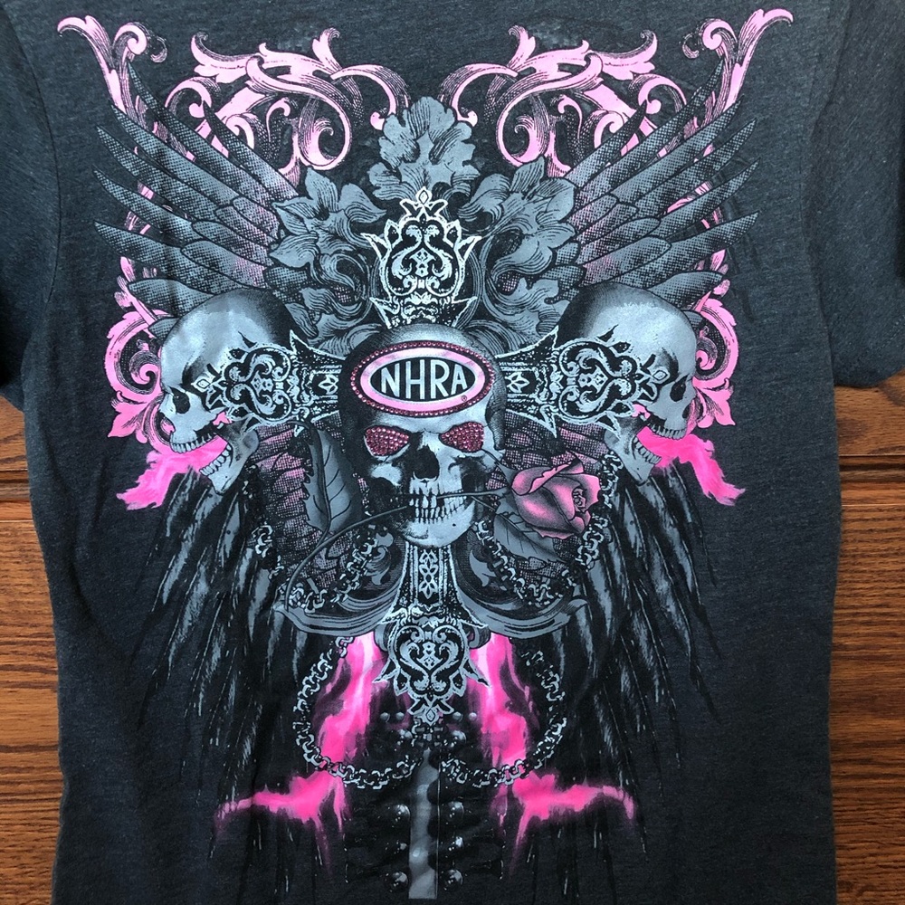 NHRA Graphic V Neck Tee Women’s size L